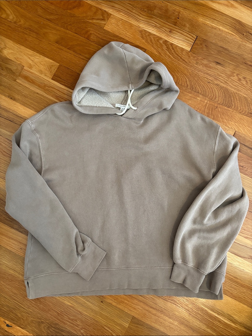 Z Supply Women's Hooded Pullover Sweatshirt in Taupe